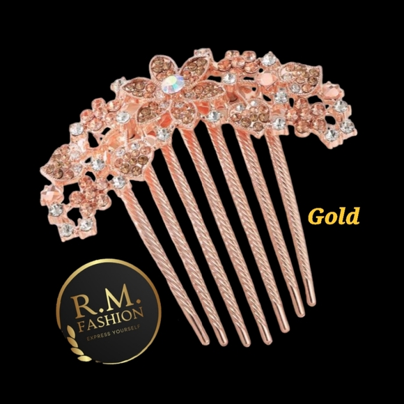 1pc Women Rhinestone Flower Decor Glamorous Hair Pin For Party - Picture 5 of 6